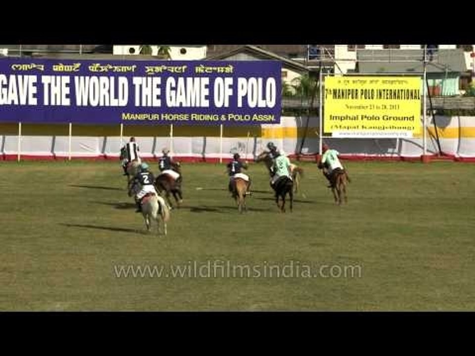 Final polo match play by India B(Manipur) vs USA at Mapal Kangjeibung, Imphal