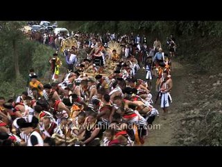 Traditional stone pulling ceremony
