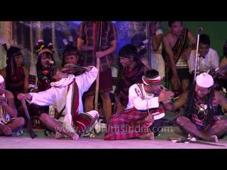 Tribals of Churachandpur drinking rice beer