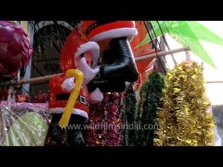 Inflatable Santa Claus in Sadar bazaar