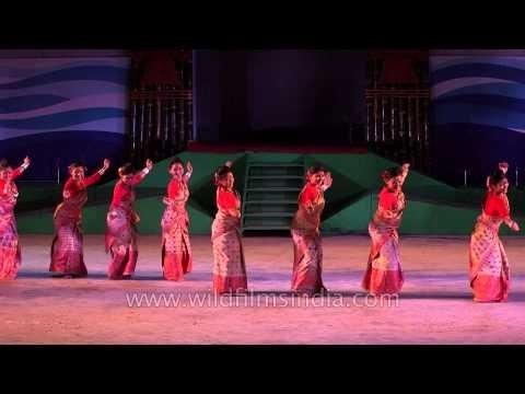 Bihu dancers and drummers performing at Sangai Fest - 2013
