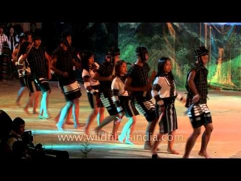 Churachandpur district artists perfroming at Sangai festival