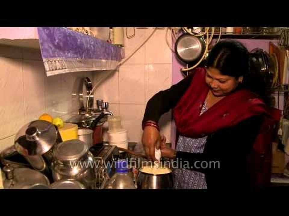 Woman preparing tea