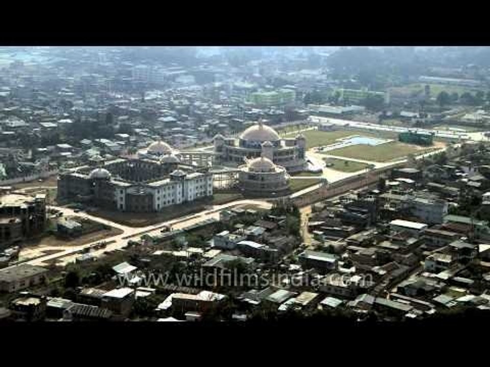 Aerial view of Imphal Capitol Project from Cheirao Ching of Thangmeiband