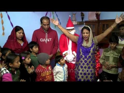 Indians praying the Lord's prayer on Christmas