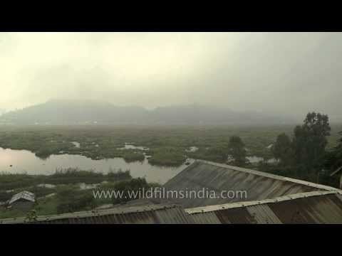 Khangpok, the traditional fishermen's huts at Loktak Lake in Manipur