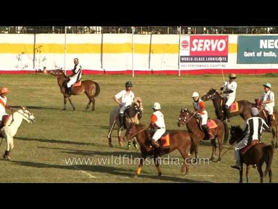 A long strike in 7th Manipur Polo International Match
