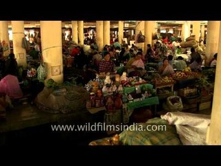 Stalls of Khwairamband selling exotic items of Manipur