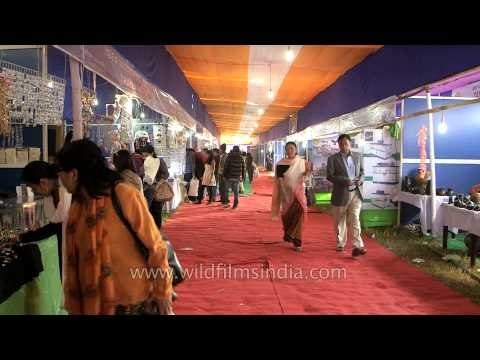 Stalls displaying items at the Sangai Festival 2013