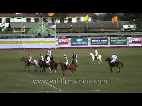Exciting match of polo - at Mapal Kangjeibung Ground,Imphal