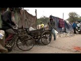 Decrepit houses of Delhi rag pickers