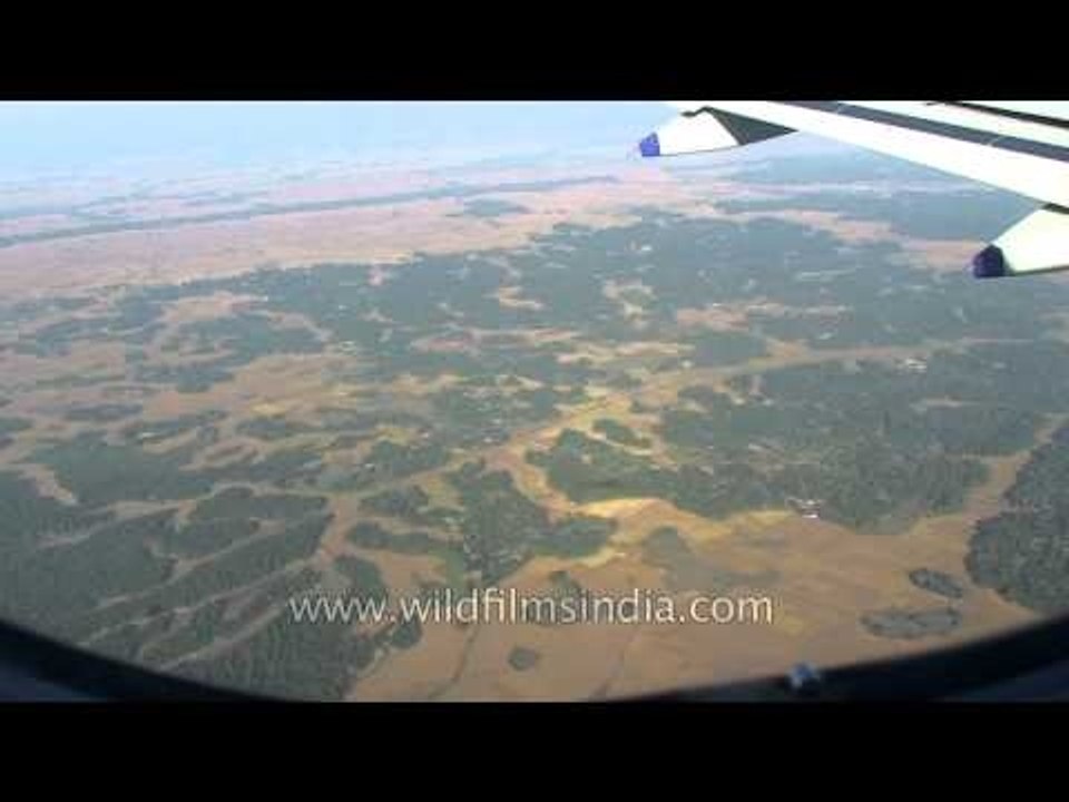 Assam aerial view from the window of an aeroplane