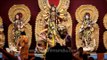 Theme-based puja pandals with floral decorations to welcome Durga Mata