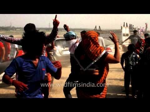 Devotees celebrating Ganesh Chaturthi with great festivity and fervor