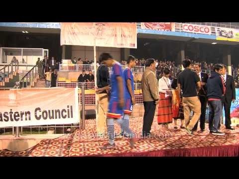 KSL FC players receiving the medals