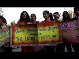 Tagore International School Students supporting LGBT Rights at Delhi Queer Pride 2013