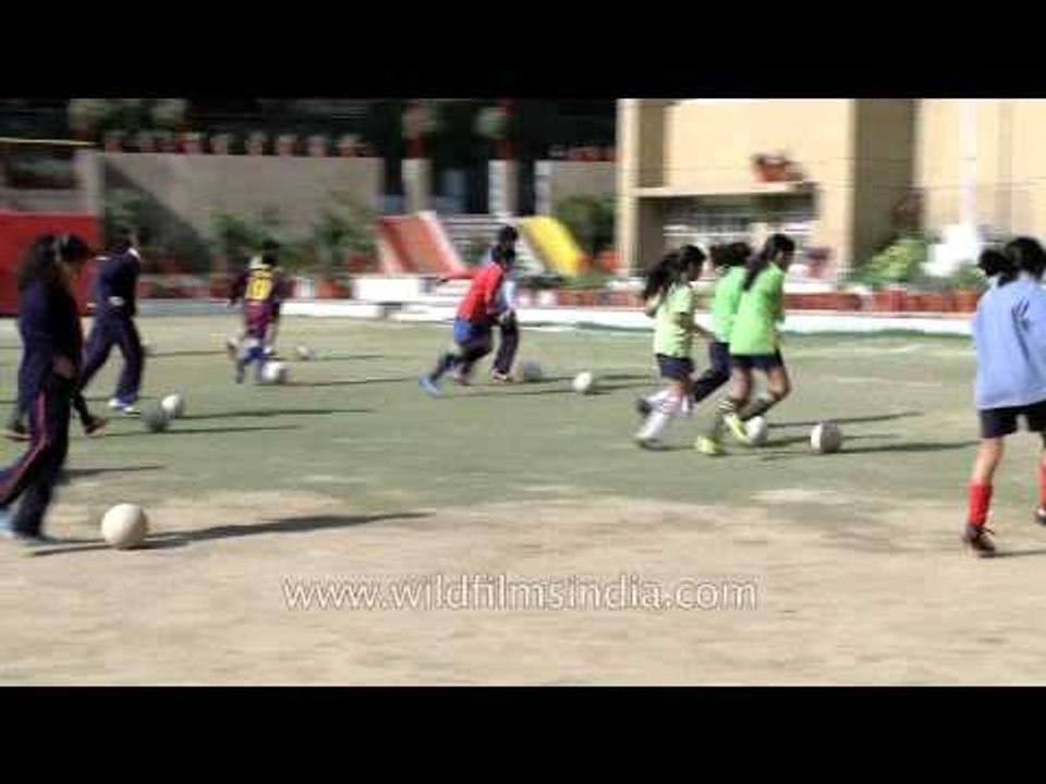 Future of Indian football: Students of The Shri Ram school learning football
