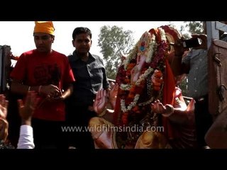 Ganesh Chaturthi procession in Delhi