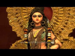 Durga maa in Yogini form: Kolkata Durga puja