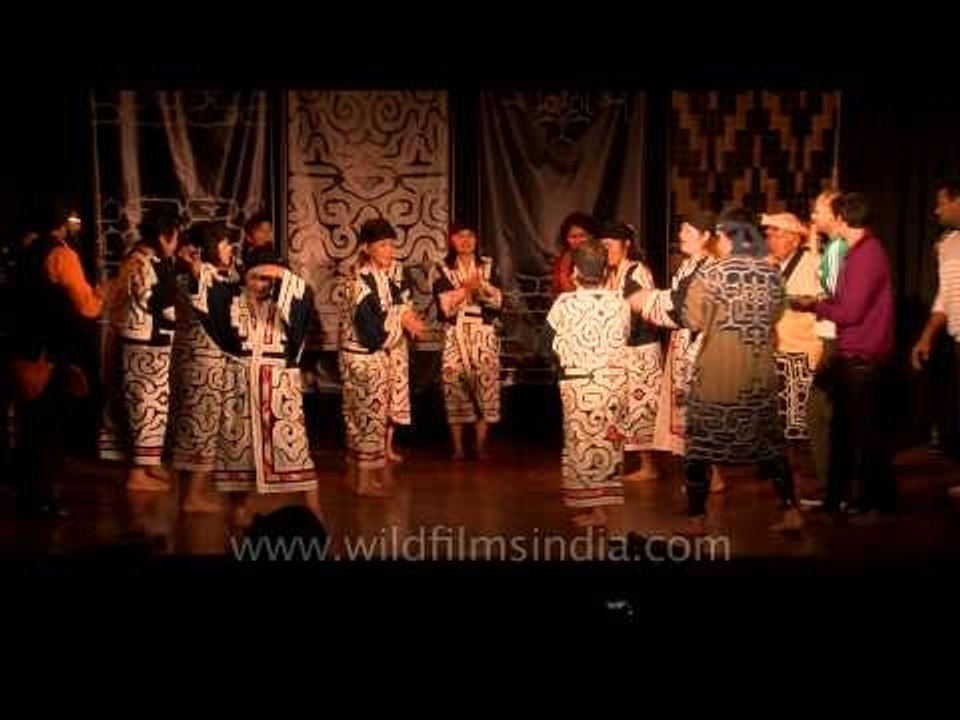 Traditional Ainu dance India tour performance - Yaisama (Impromtu song) and Horippa (Ring Dance)