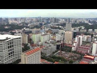Singapore and London aerial footage