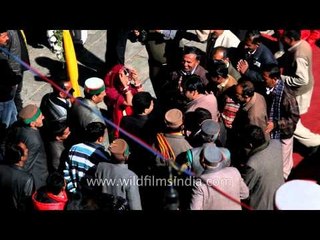 Commoners greet the newly-wed prince: Jubbal, Himachal Pradesh