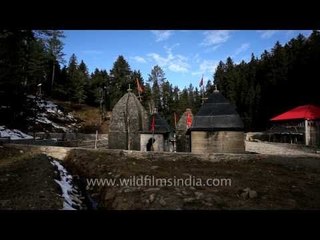 Snow around Giri Ganga temples
