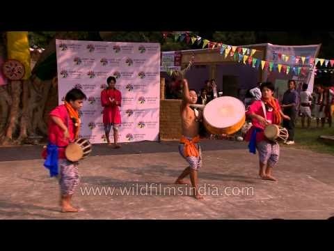 Traditional Manipuri dance Dhol Cholom at North East Fest
