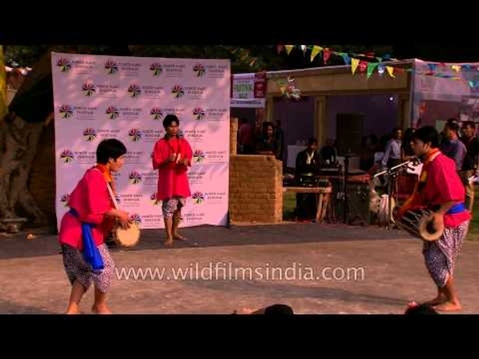 "Drum Dance" or "Cholom Dance" by Manipur state at North East Fest