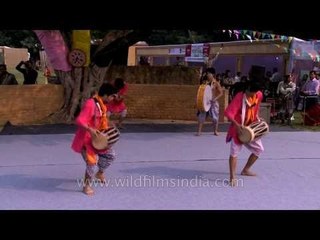 Manipuris performing "Dhol Cholom"