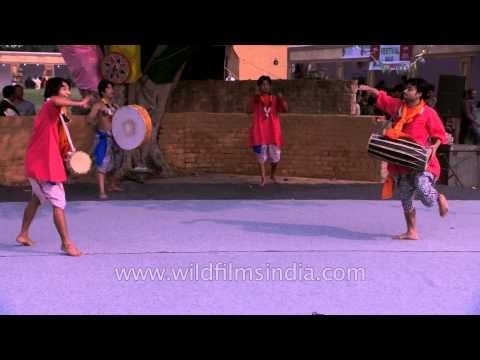 Manipuri folk dance Dhol Cholom