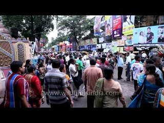 Crowd around Durga Puja Pandel: Kolkata