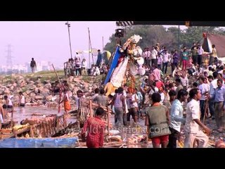 Power of technology- Boon or bane? At Visarjan on Durgotshav