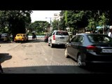 Public and private transport on Kolkata roads