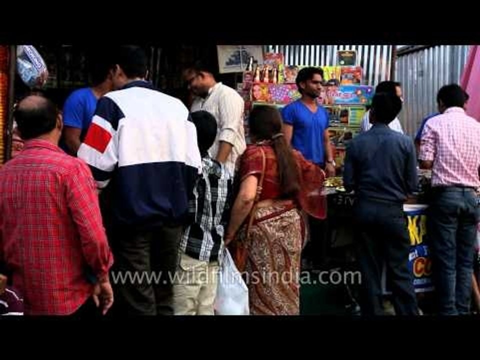 Variety of firecrackers on display in the markets during Diwali