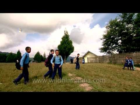 On the school bus, as school starts in Ziro, Arunachal