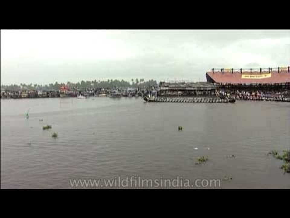 The venue of Nehru Trophy Boat Race - Punnamada Lake near Alappuzha, Kerala
