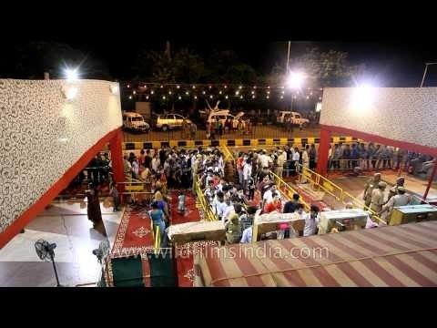 Lord Krishna followers in Birla Mandir during Janmashtami