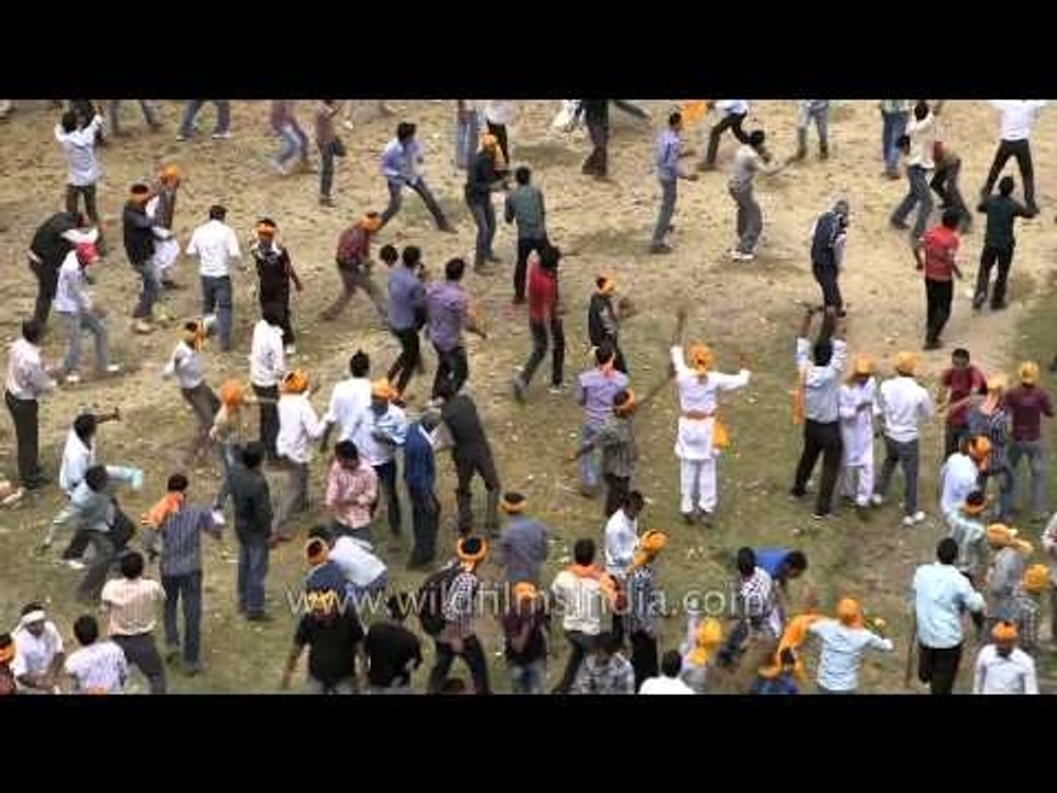 Traditional stone war in Bagwal of Devidhura