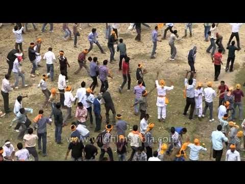 Traditional stone war in Bagwal of Devidhura