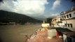 Clouds passing over Ganga river - time lapse