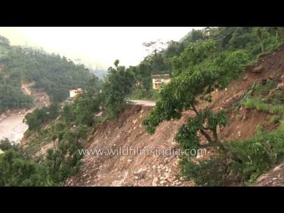 Totally damaged roads of Uttarakhand