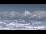 Peaks of eastern Nepal and Everest, as seen aerially