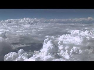 Above the earth, among the clouds