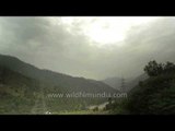 Clouds passing over the Kashmir valley - Time lapse