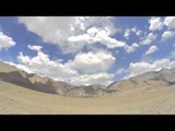 Clouds swirling over the barren mountains of Ladakh
