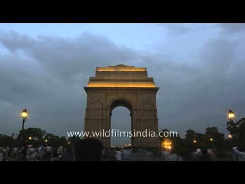Sunset at India Gate - Time Lapse