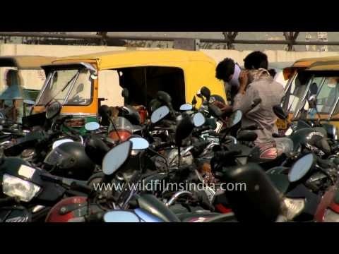 East Delhi: Two wheeler parking at the Shahdara Metro