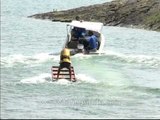 Water skiing at Pong dam, Himachal Pradesh