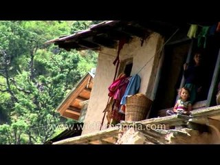 Traditional houses of Dhandakla, Uttrakhand